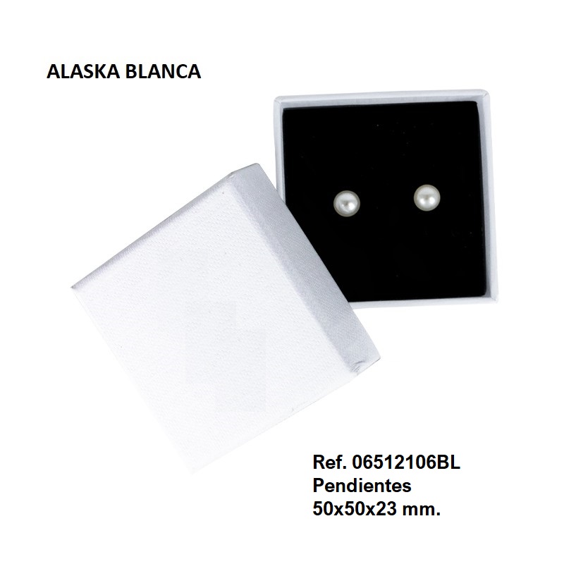Alaska BLANCO pendientes 50x50x23 mm.